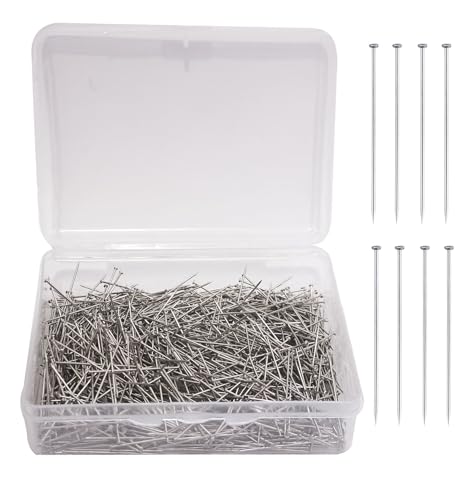 Sunenlyst 1000PCS Straight Pins Sewing Pins for Crafts Stainless Steel Stick Pin Fine Satin Pin Dressmaker Pins for Sewing Jewelry Making DIY Fabric Quilting Craft Project - Image 1