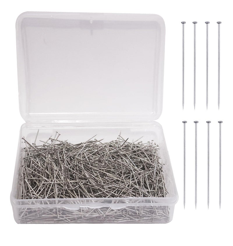 Sunenlyst 1000PCS Straight Pins Sewing Pins for Crafts Stainless Steel Stick Pin Fine Satin Pin Dressmaker Pins for Sewing Jewelry Making DIY Fabric Quilting Craft Project - Image 3