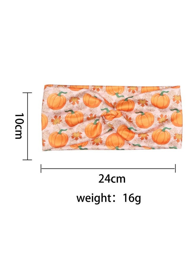 BBTDIN Thanksgiving Turban Pumpkin Headband For Women Girls Thanksgiving Turkey Headwear Jht20 (A1Pumpkin) - Image 4