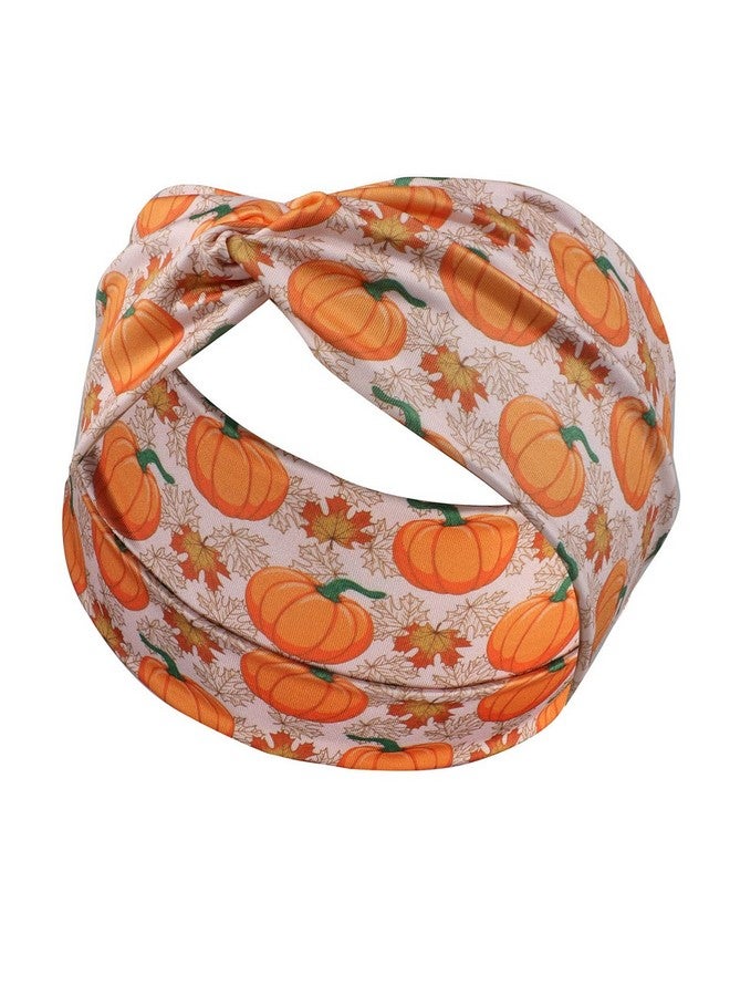BBTDIN Thanksgiving Turban Pumpkin Headband For Women Girls Thanksgiving Turkey Headwear Jht20 (A1Pumpkin) - Image 2