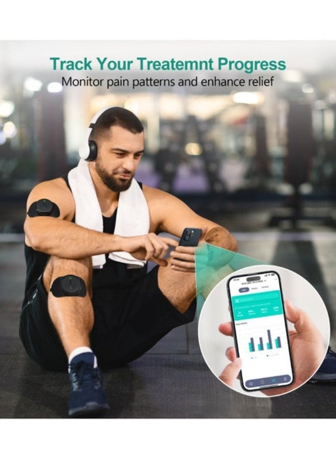 MEDCURSOR TENS and EMS Muscle Stimulator with 25 Intensities, Dual Channels & App Control – Portable Pain Relief Massager for Body Relaxation - Image 2