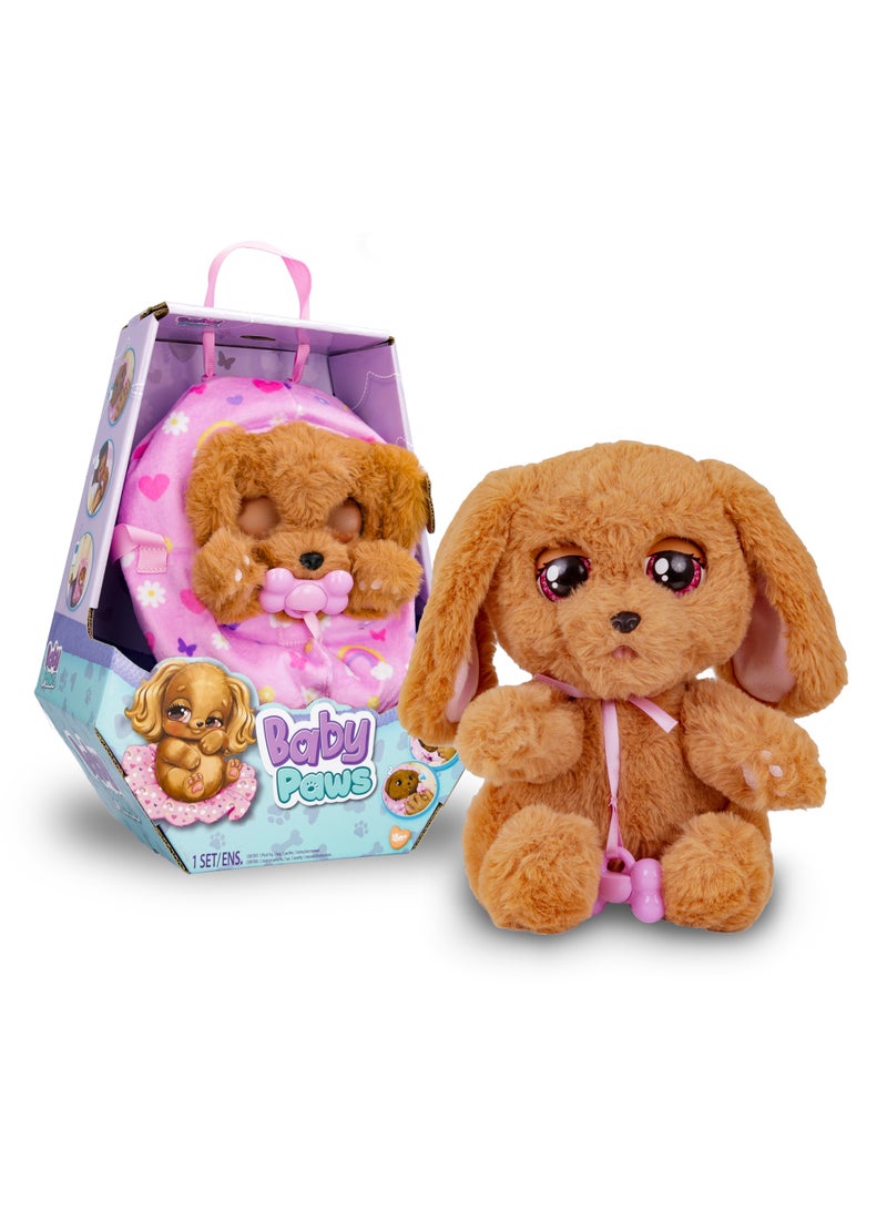 Baby Paws Sleeping Puppies - Cocker an Interactive Plush Puppy which Makes Sounds, Opens and Closes its Eyes, and Has a Bag to Take the Puppy Around with You - Gift Toy for Girls and Boys +3 Years - Image 1