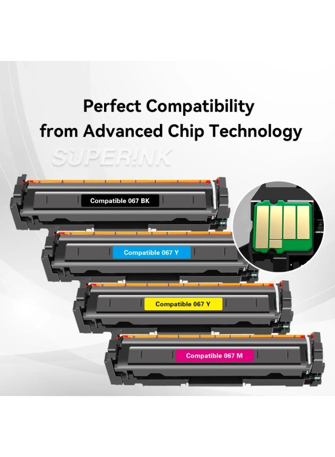 Generic 067 Compatible Toner Cartridge (SET) Replacement for Canon Color ImageClass LBP632Cdw, LBP633Cdw, MF652Cw, MF653Cdw, MF654Cdw, MF656Cdw (Black, Cyan, Magenta, Yellow)