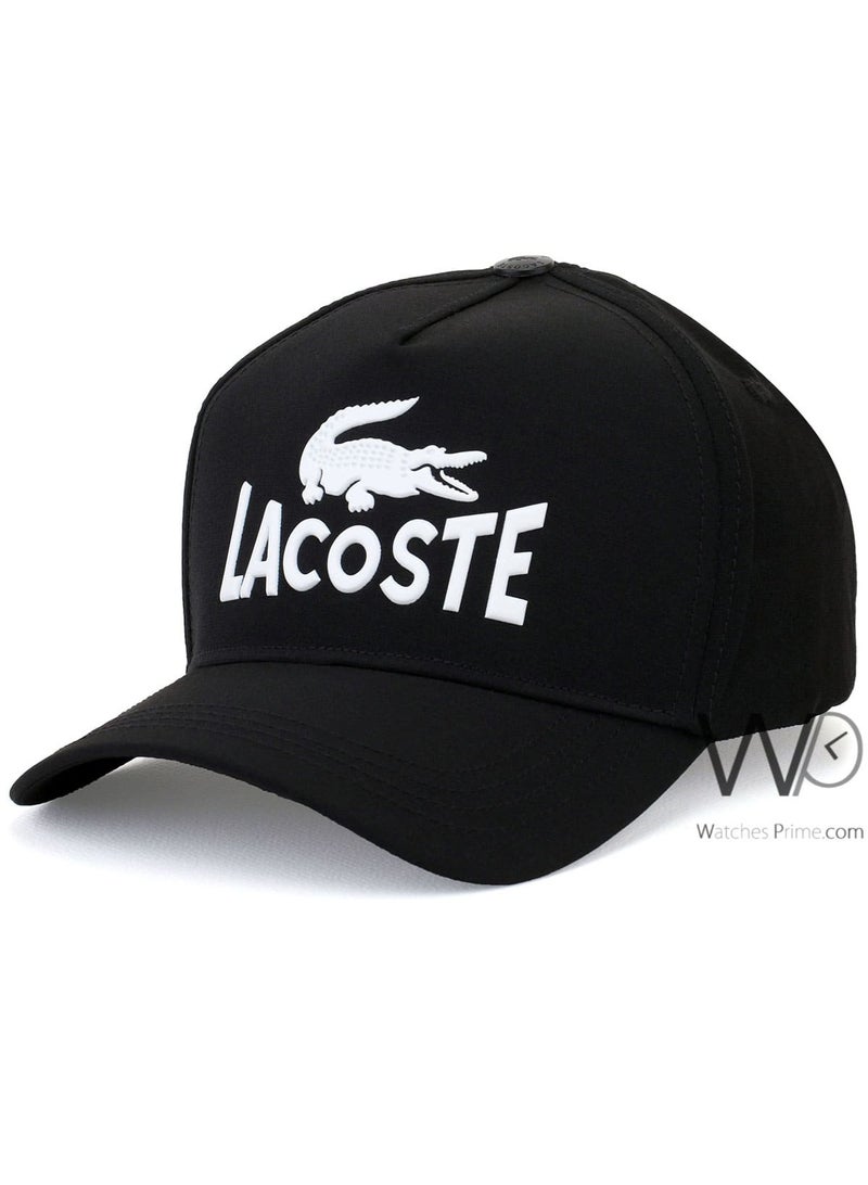 LACOSTE Lacoste Sport Baseball Cap Black Cotton Hat  - Image 1