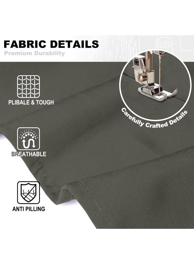 BeLuyi Chef Canvas Apron For Men Women,Cross Back Kitchen Bib Apron With 4 Pockets,For Cooking Hairstylist Work, Dark Green, 26.8×29.5 in - Image 3
