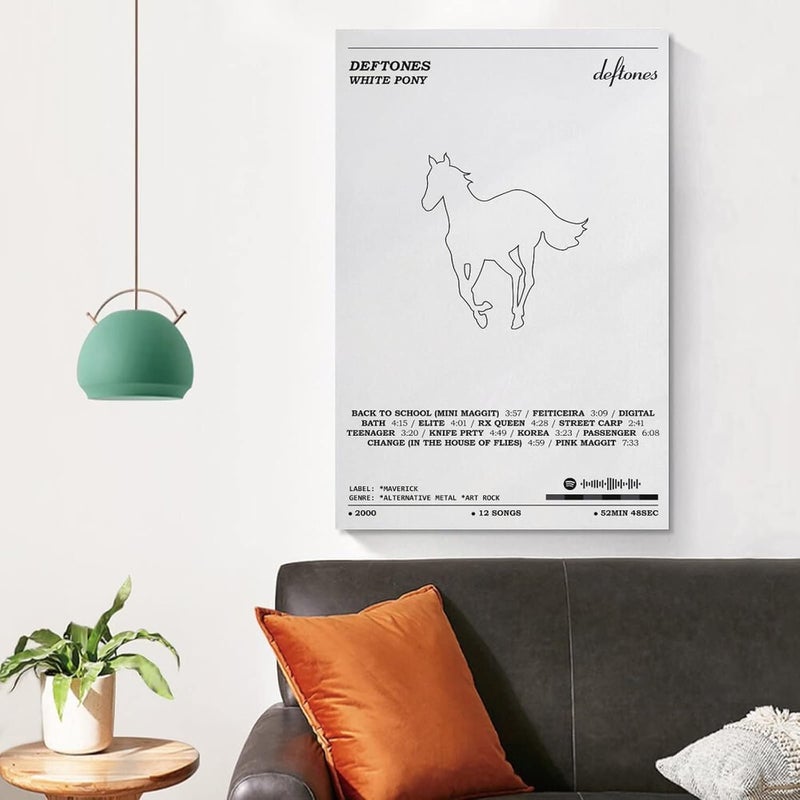 Home Trove Home trove White Pony－Deftones Poster Canvas Poster Wall Decorative Art Painting Living Room Bedroom Decoration Gift Unframe-style12x18inch(30x45cm) - Image 4