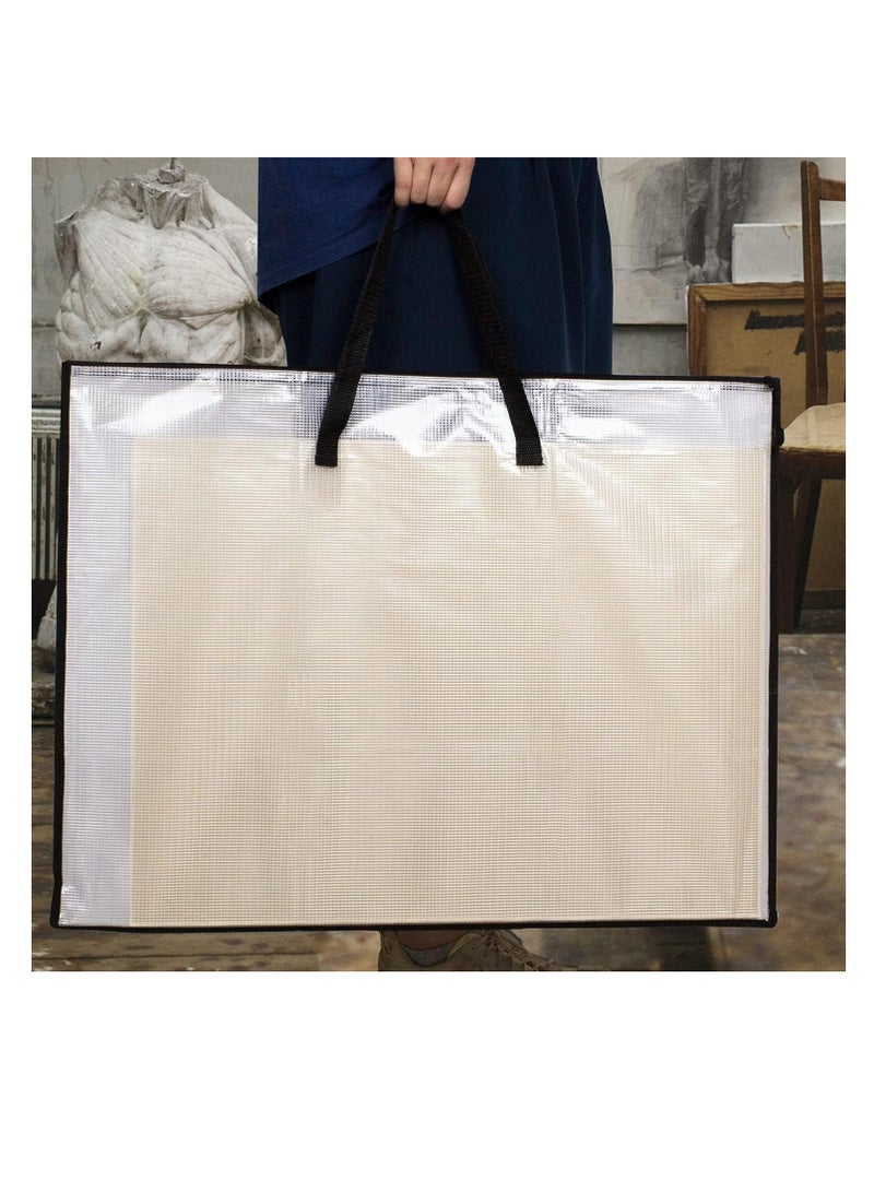 SUNEE SUNEE 19x25 Art Portfolio Bag, Artist Supply Organizer with Handle, Zippered Storage Folder for Artwork, Poster, Scrapbook, Keepsake and Bulletin Board  - Image 2