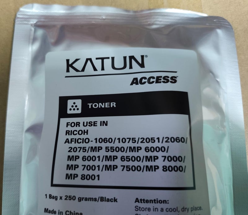 KATUN Laser Toner Powder for All Ricoh Printers and copiers LIKE AFICIO-1060, 1075, 2051, 2060, 2075, MP 5500, 6000, 6001, 6500, 7000, 7001, 7500, 8000, 8001 - Image 1