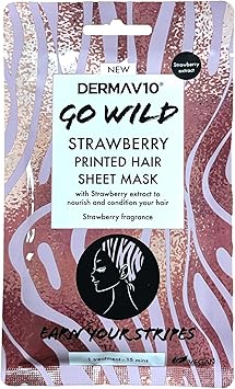derma v10 Derma V10 Go Wild Hair Mask Enriched With Strawberry Extract Nourishes And Conditions Hair Improves Hair Health Perfect For Pamper Nights Vegan Friendly - Image 1