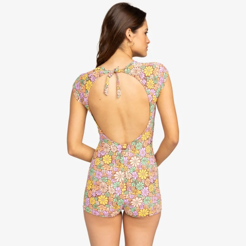 Roxy All About Sol Short Sleeve One-Piece Swimsuit - Women