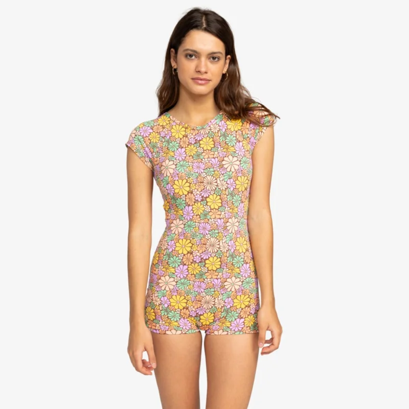 Roxy All About Sol Short Sleeve One-Piece Swimsuit - Women
