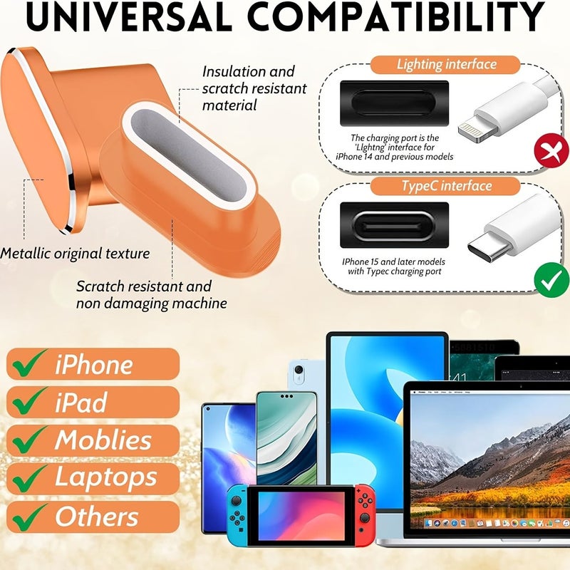 مجموعة شبكة حماية الغبار المعدنية الفضية وسدادة الغبار من النوع C لهاتف iPhone 17Pro، غطاء مقاوم للغبار، مواد متينة مصنوعة بتقنية الترسيب. - Image 5