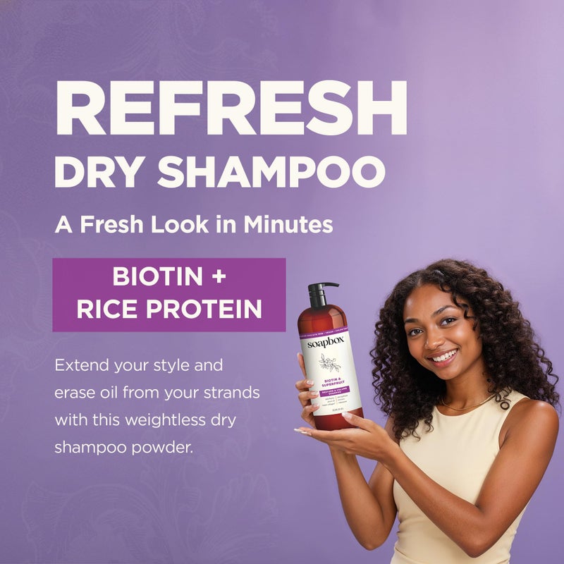 Soapbox Biotin & Superfruit Shampoo & Conditioner Set with Vegan Collagen, Aloe and Shea Butter, Harsh Sulfate Free, Paraben & Silicone Free, 1 Liter Each (Pack of 2) - Image 4