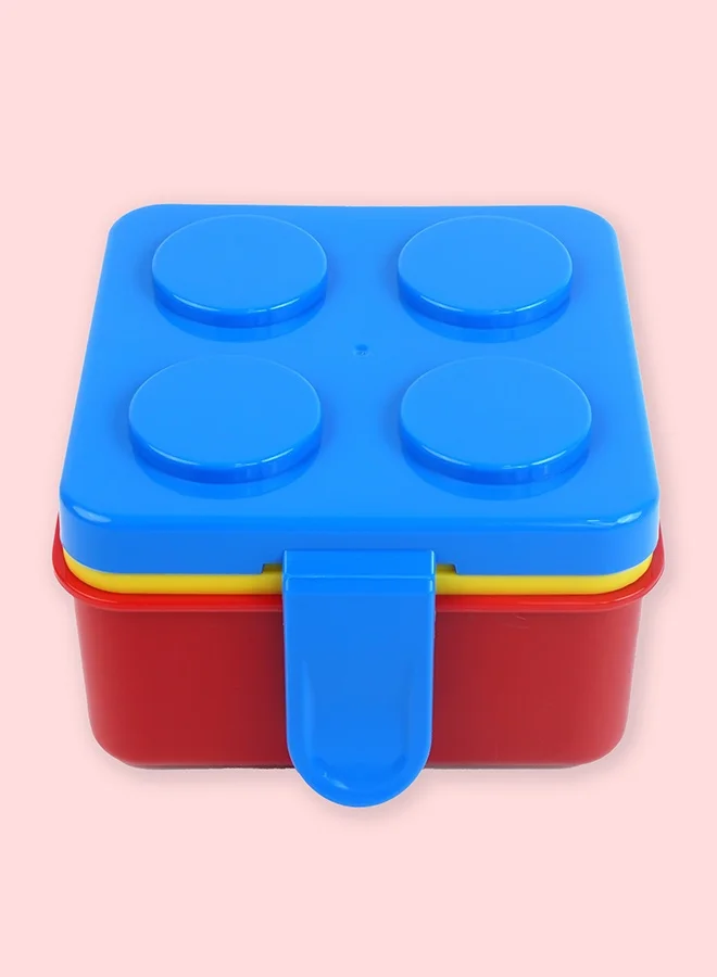 LITTLE SURPRISE BOX Little Surprise Box,2Pcs Square Blue Lego Lid Bpa Free Plastic Kids Lunch Box Plus Cup Bottle For Kids