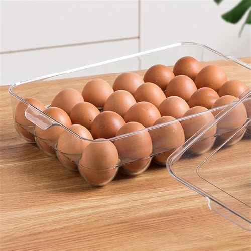 RABBONIX Acrylic Egg Storage Box Or Egg Trays For Refrigerator With Lid & Handles Egg Tray (24 Egg Storage Capacity),Clear - Image 4