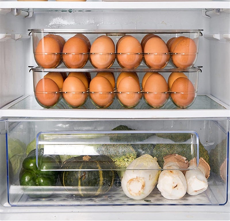 RABBONIX Acrylic Egg Storage Box Or Egg Trays For Refrigerator With Lid & Handles Egg Tray (24 Egg Storage Capacity),Clear - Image 5