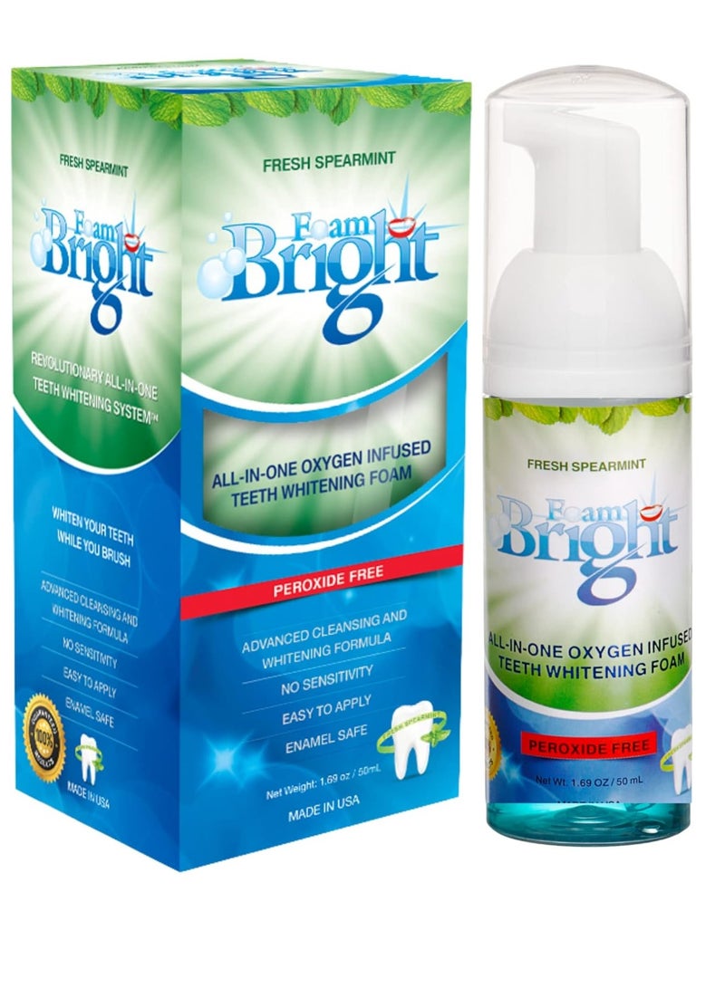 Bleachbright منظف التقويم ومنظف الحافظة رغوة برايت، رغوة تبييض الأسنان، رائعة ل Invisalign و Candid و Byte و Night Guard و Mouth Guard و أطقم الأسنان و مبيض الأسنان ومعجون الأسنان ومنظف التقويم، خالي من البيروكسيد - Image 1