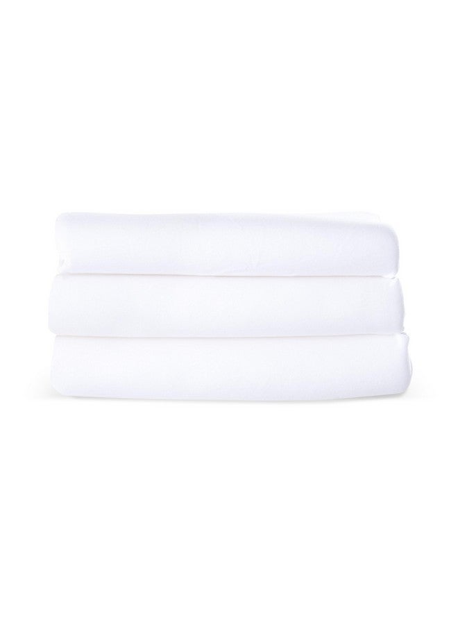 Foundations SnugFresh Travel Yard Sheets, 3-Pack, Durable & Can Be Laundered, Easily Fastens onto SnugFresh Travel Yards, Made from Microfiber Material (White) - Image 1