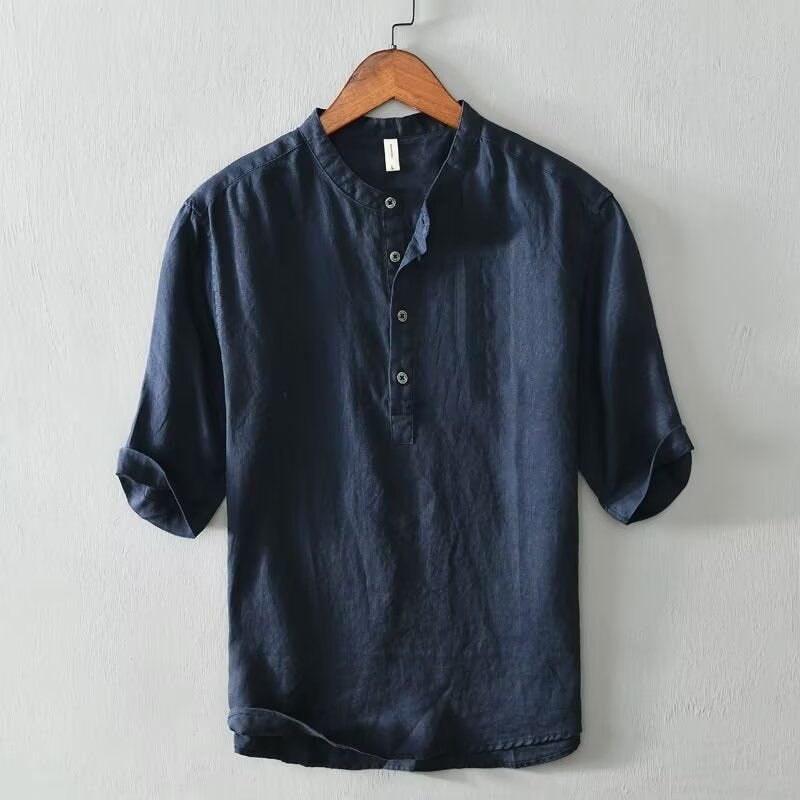 Japanese Retro T-Shirt Men'S Summer Thin Loose Plus Size Large Size Short Sleeve T-Shirt Chinese Style White Polo Shirt - Image 4