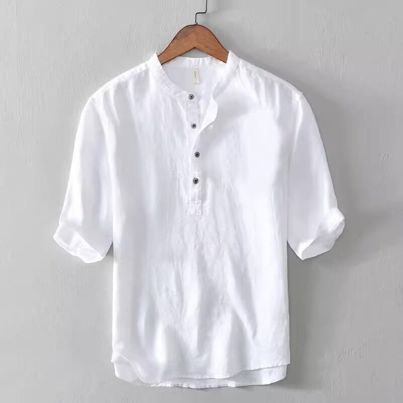 Japanese Retro T-Shirt Men'S Summer Thin Loose Plus Size Large Size Short Sleeve T-Shirt Chinese Style White Polo Shirt - Image 5