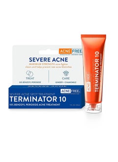 AcneFree AcneFree Terminator 10 Acne Spot Treatment with Benzoyl Peroxide 10% Maximum Strength Acne Cream Treatment, 1 Ounce - Pack Of 1  - Image 2