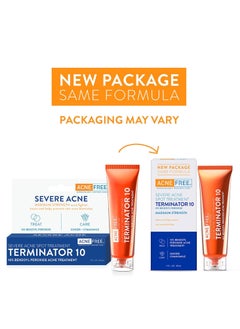 AcneFree AcneFree Terminator 10 Acne Spot Treatment with Benzoyl Peroxide 10% Maximum Strength Acne Cream Treatment, 1 Ounce - Pack Of 1  - Image 3