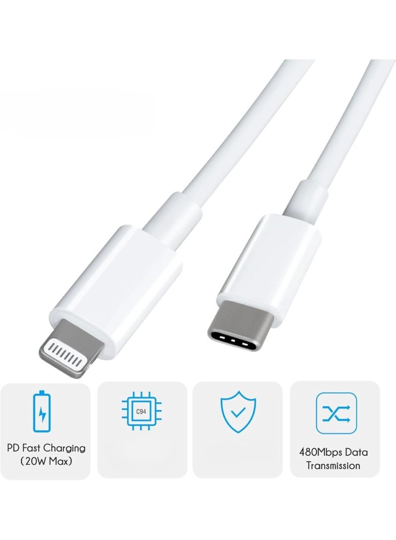MUNTAQI Fast Charging USB-C to Lightning Cable – 3.3ft/6ft Power Delivery (PD) Charger Cord for iPhone 15/14/13/12/11 Pro Max, iPad, AirPods – MFi Certified, Quick Charge & Data Sync - Image 3