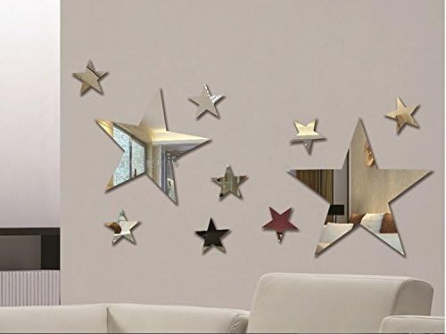 MEYA Small Stars Mirror StickerDIY Craft Scrapbooking Accessory Mirror StickerAcrylic Stars Mirror Pieces DecalMurals50PCSlot - Image 2
