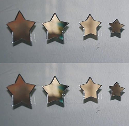 MEYA Small Stars Mirror StickerDIY Craft Scrapbooking Accessory Mirror StickerAcrylic Stars Mirror Pieces DecalMurals50PCSlot - Image 1