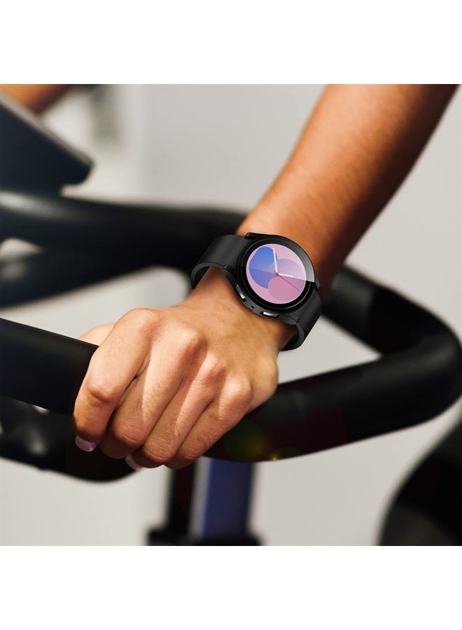 Amizee 2 Pack Screen Protector Case Compatible with Samsung Galaxy Watch 5/Galaxy Watch 4 Case 40mm, with Built-in Screen Protector Hard PC Ultra Thin Anti-Scratch Protective Cover (Black/Clear) - Image 5