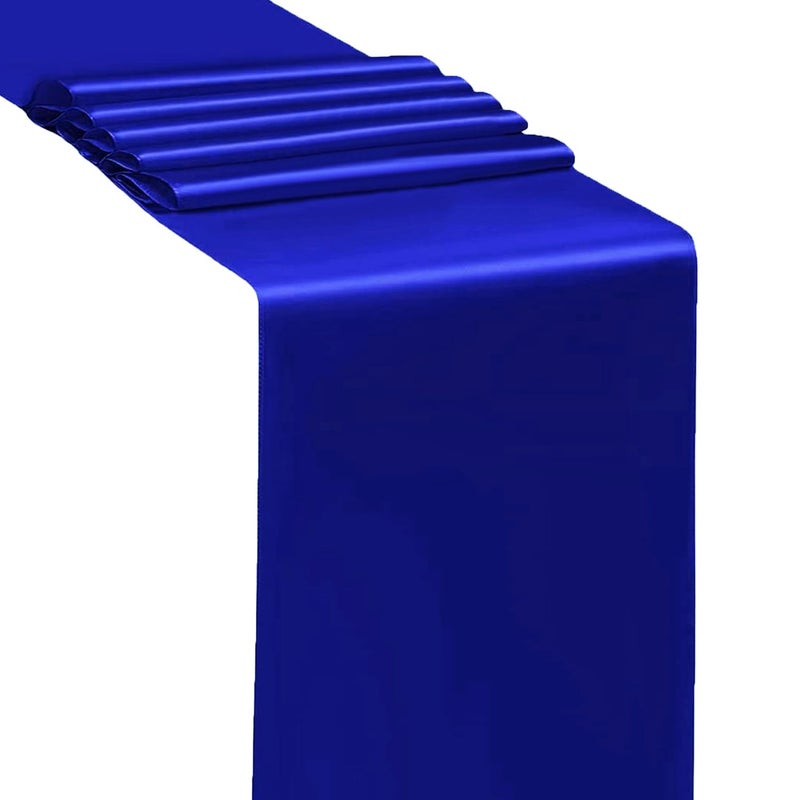SINSSOWL 50 Royal Blue Chair Sashes Satin Bows for Wedding Birthday Party Fiesta Restaurant Decor - 7x108 Inches Chair Ribbons Ties Fitted Banquets Folding Chairs Decorations - Image 3