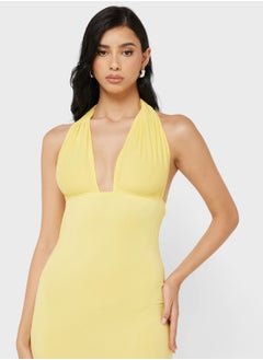 Ginger Plunge Halter Maxi Dress  - Image 3