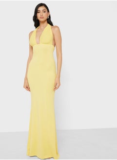 Ginger Plunge Halter Maxi Dress  - Image 4