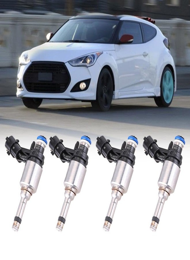 moseiny 35310-2B130 4PCS Fuel Injectors Set Compatible for Hyundai Veloster Kia Rio Soul 1.6L 2012-2017, for Hyundai Tucson Kia Optima 2016-2018 Engine Fuel Injector Nozzle 35310-2B120 35310-2B160 - Image 1