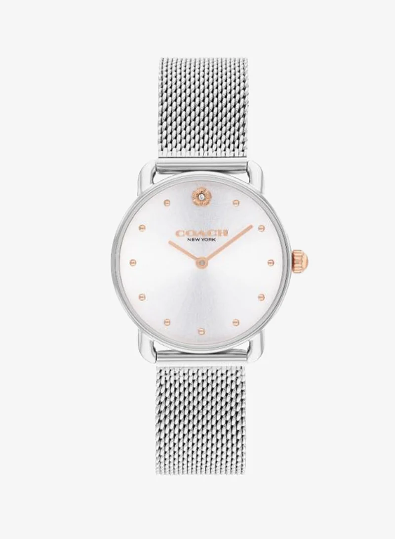 COACH 2-Hand Elliot Collection Quartz Movement Watch For Women With Silver Stainless Steel Bracelet - 14504221