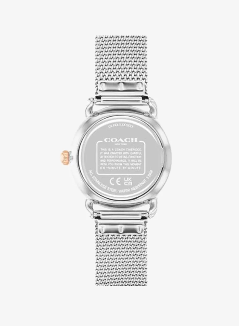 COACH 2-Hand Elliot Collection Quartz Movement Watch For Women With Silver Stainless Steel Bracelet - 14504221