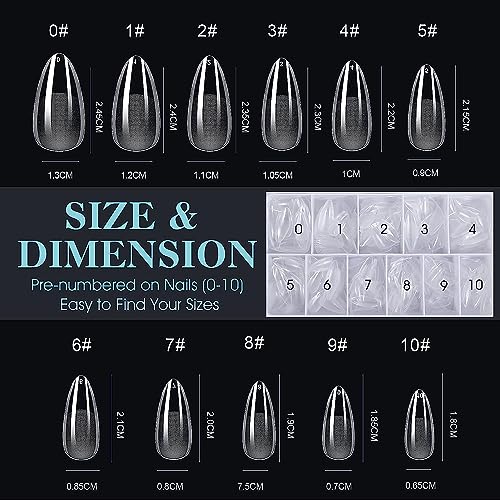 NAILWIND Gel Nail Kit, Soft Gel Nail Tips, False Nails for Gel Nail Art Polish Soak Off Lamp Easy Nail Extensions Acrylic Fake Nails False Press on Nail Tips (12 - FRENCH LONG SQUARE, 500 - PCS) - Image 3
