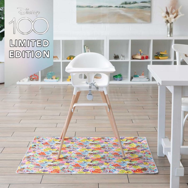 Bumkins Disney Baby Splat Mat for Under High Chair, Babies Toddlers Eating Mess Mat, Waterproof Reusable Cloth for Arts and Crafts, Play Mat for Kids, Fabric 42inx42in, 100 Years of Fun - Image 2