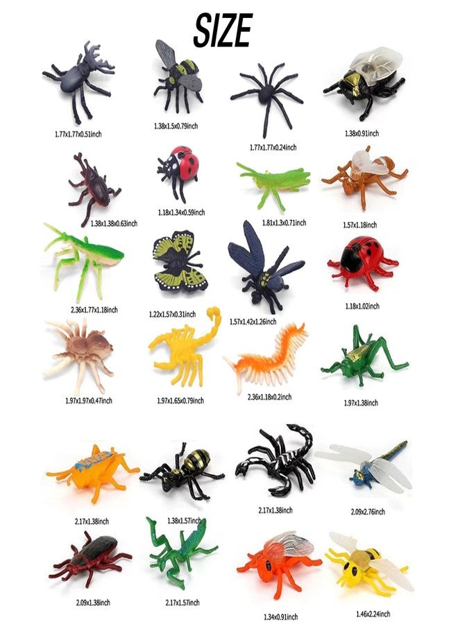YOOHUA 24PCS Bug Toys Fake Plastic Bugs and Insects for Kids Toddler Halloween Birthday Party Favors Easter Valentines Basket Stuffers Goodie Bag Fillers April Fool's Day Prank Gifts Fake Bugs Toys - Image 2