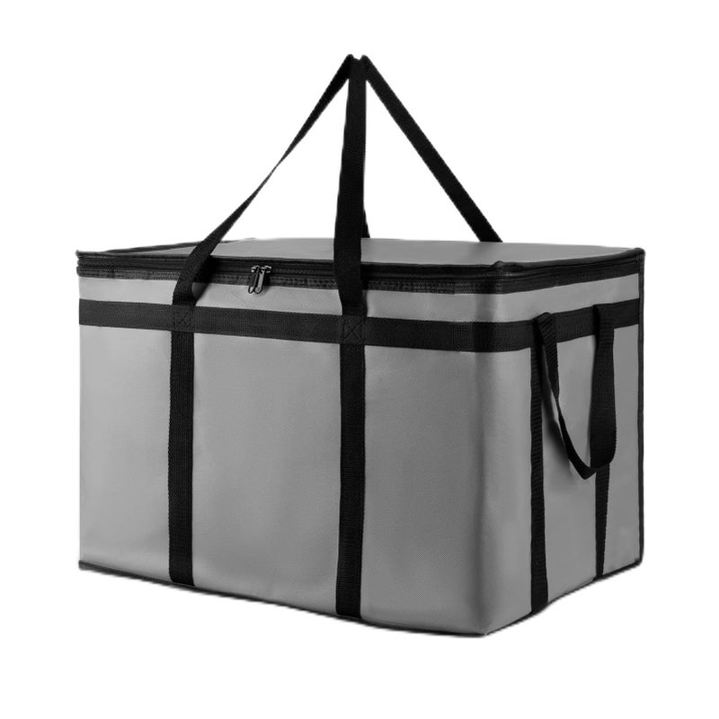 mosago XXXL Insulated Food Delivery Bag - Reusable Thermal Cooler Grocery Bags for Catering & Delivery, Pizza Carrier for Events, Large Capacity Bag Keeps Food Hot/Cold for Shopping, Commercial (Gray, 1PK) - Image 1
