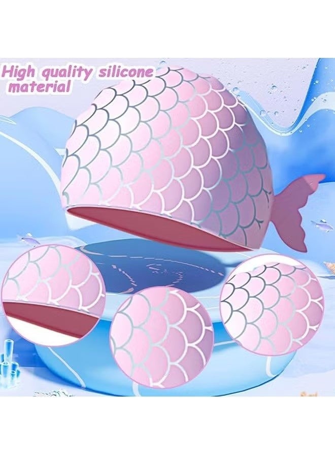 YUKE Kids Swim Cap and Swimming Goggles For Girls Boys(Age 6-14) - Image 5