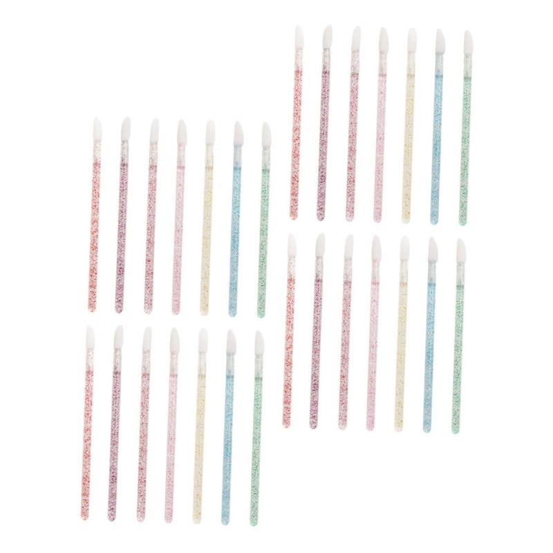 LABRIMP 350pcs Disposable Lip Gloss Applicator Brush Set with Crystal Handle, Portable Lipstick Makeup Tool for Professional and Personal Use Random Style - Image 1