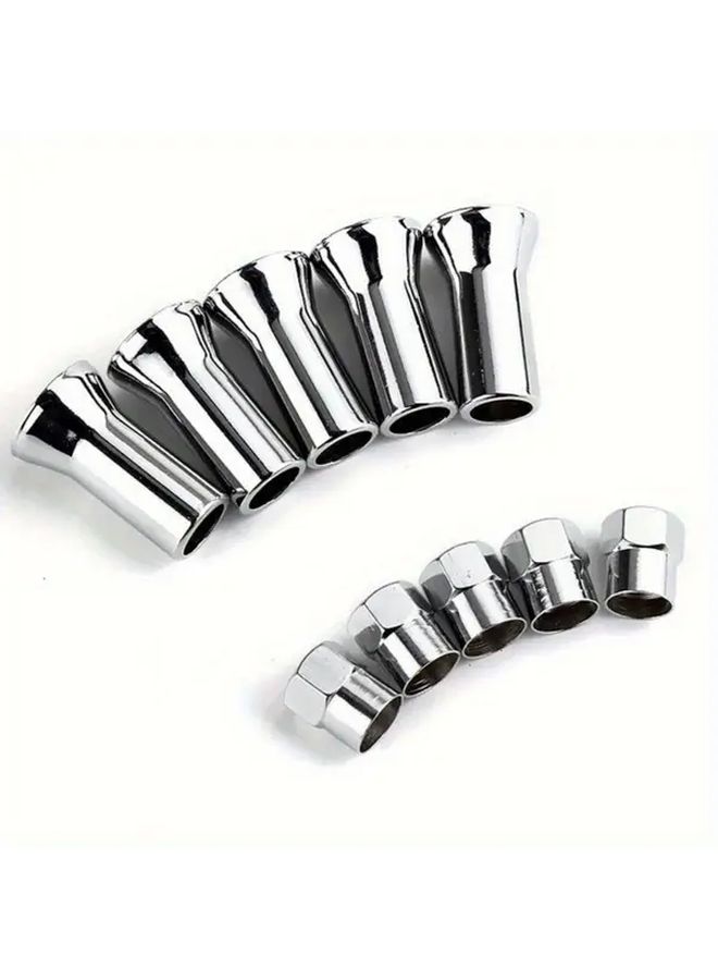 Silvery 5pcs 414ac Throttle Body With Plastic Hex Flat Caps Locking Tube Cover Set - Image 4