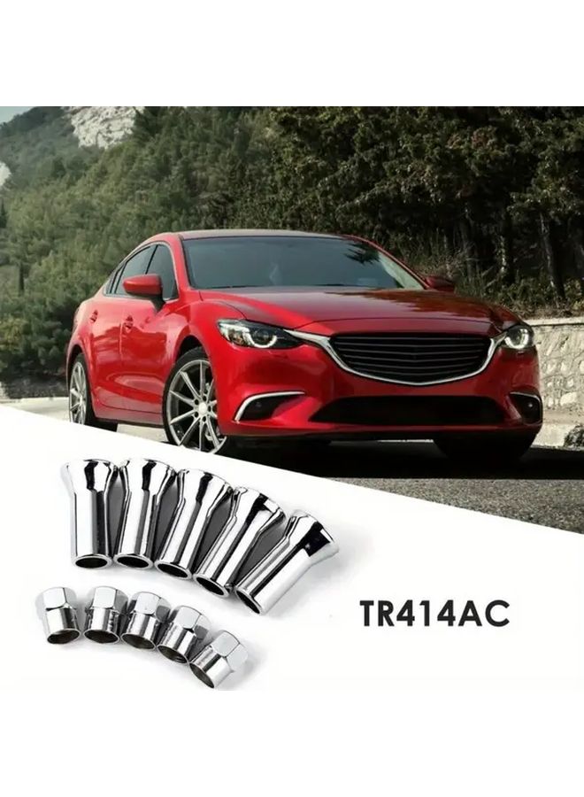 Silvery 5pcs 414ac Throttle Body With Plastic Hex Flat Caps Locking Tube Cover Set - Image 1