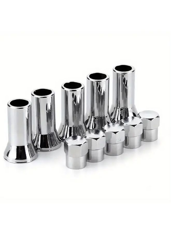 Silvery 5pcs 414ac Throttle Body With Plastic Hex Flat Caps Locking Tube Cover Set - Image 5