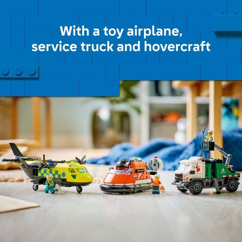 LEGO City Airplane, Service Truck & Hovercraft Remix 60505  (Age 7+, 990 Pieces) - Image 4