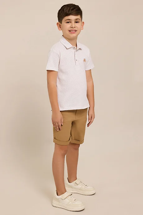 R&B Printed Polo T-Shirt and Pant Set
