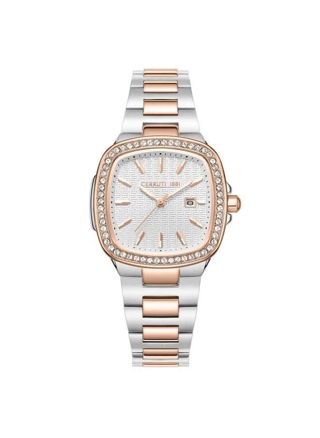 CERRUTI 1881 Casale Women's 32.5mm Watch with Sapphire Coated Glass & Two-toned Stainless Steel Bracelet