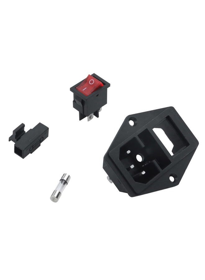 Antrader 6pcs Inlet Module Plug Male Power Socket with 5A Fuse Switch 10A 250V 3 Pin IEC320 C14 - Image 4