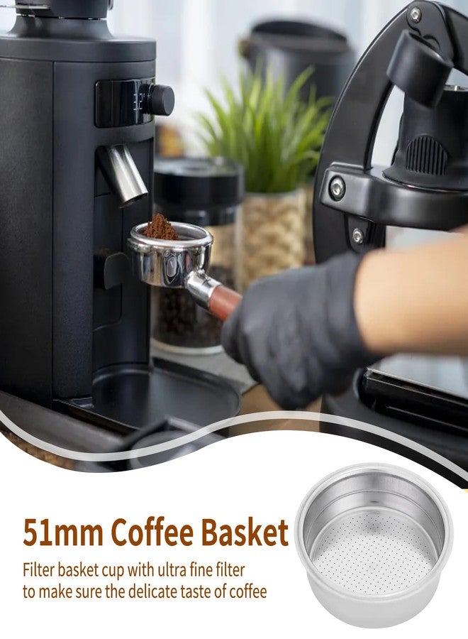 Jwthee 51mm Portafilter Basket, Stainless Steel Coffee Filter Basket Double Layer Espresso Filter Baskett for Portafilter Coffee Machine(Single Cup) - Image 4